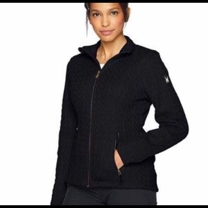 NWT Black SPYDER Cable Core Sweater Jacket